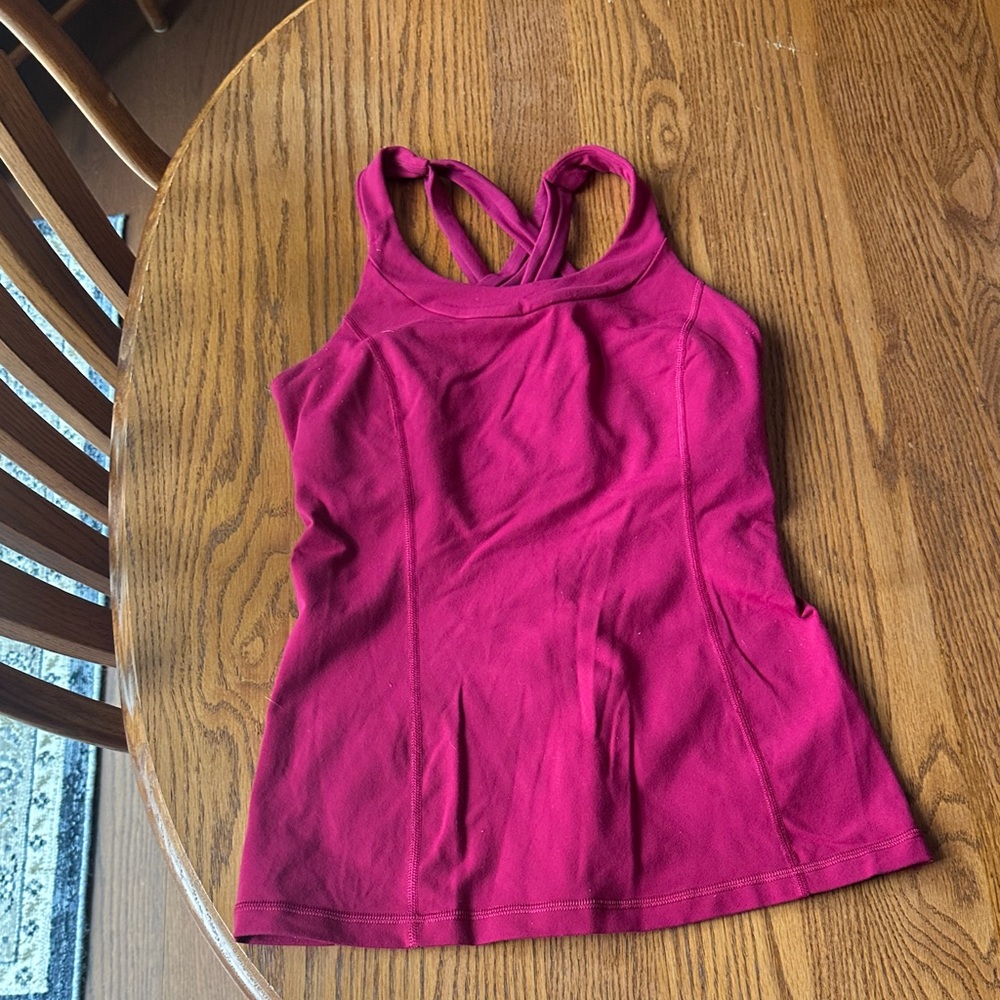 Lululemon Magenta/Pink Tank Top with Built-In Bra